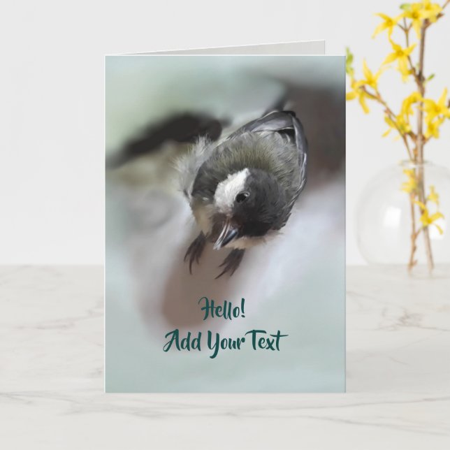 Tarjeta Tidi my Bird the Parus Major (flor amarilla)