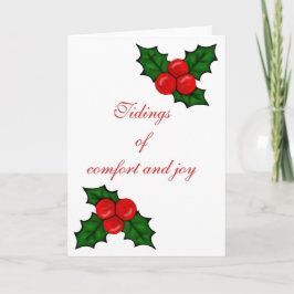 Tarjeta Tidings of Comfort and Joy Christmas Card