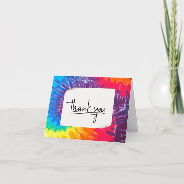 Tarjeta Tie Dye Gracias (Anverso)
