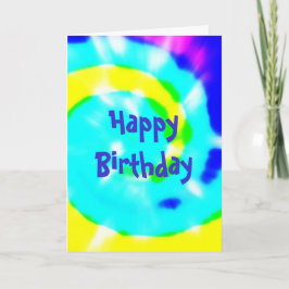 Tarjeta Tie Dye Happy Birthday 60