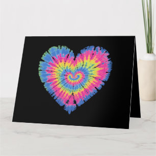 Tarjeta Tie Dye Valentines Colorful Hearts Day