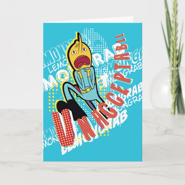 Tarjeta Tiempo de aventura | Agarra de limón "INACEPTABLE" (Anverso)