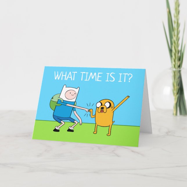 Tarjeta Tiempo de aventura | Finn & Jake Fist Bump (Anverso)