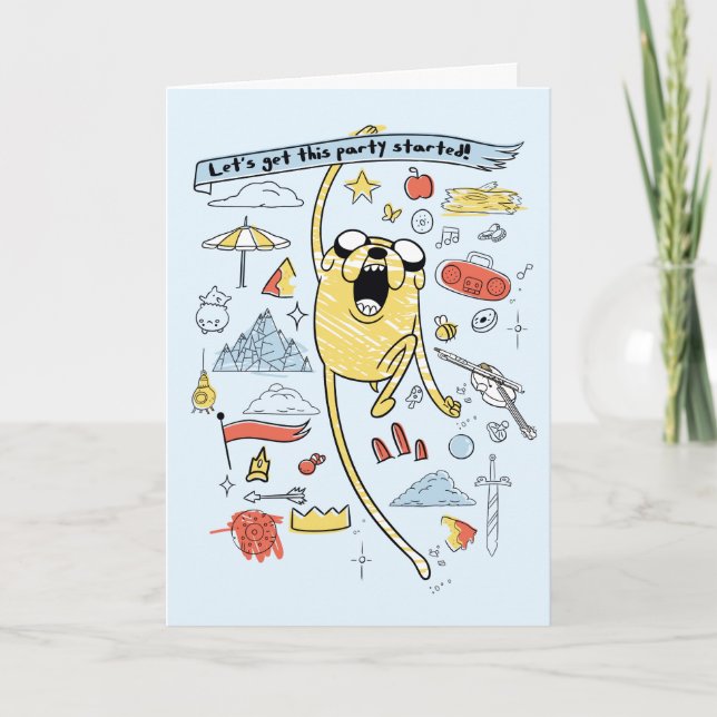 Tarjeta Tiempo de aventura | Jake Sketch, "Fiesta" (Anverso)