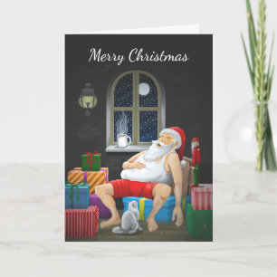 Tarjeta Tiempo de café del Papá Noel
