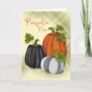 Tarjeta Tiempo de calabaza y Halloween