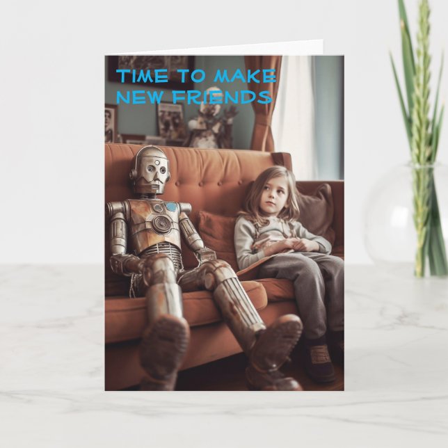 Tarjeta Tiempo de hacer nuevos amigos - Blank Inside (Anverso)