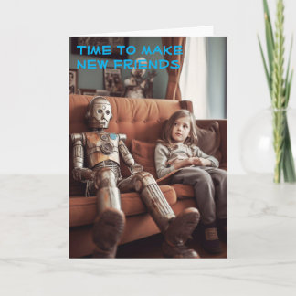 Tarjeta Tiempo de hacer nuevos amigos - Blank Inside