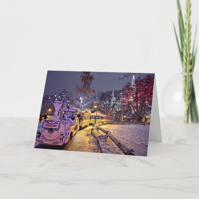 Tarjeta Tiempo De navidades En Viena (Anverso)