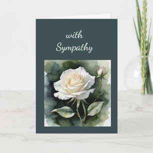 Tarjeta Tiempo de pérdida de simpatía de rosa blanca vinta