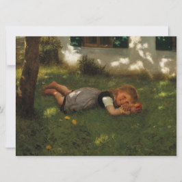 Tarjeta Tiempo de refrigerio (Chica joven dulce que yace e