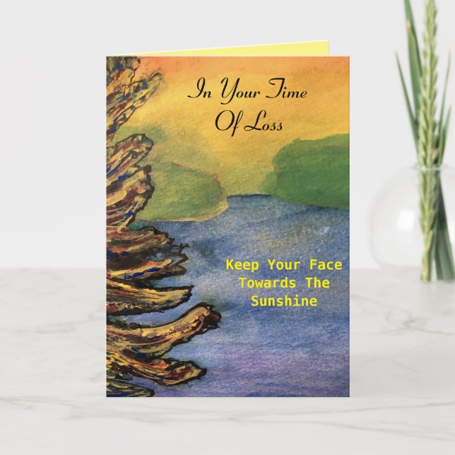Tarjeta Tiempo De Simpatía De Pérdida Sunshine Verse Lake  (Anverso)