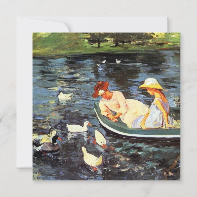 Tarjeta Tiempo de verano (por Mary Cassatt) (Anverso)