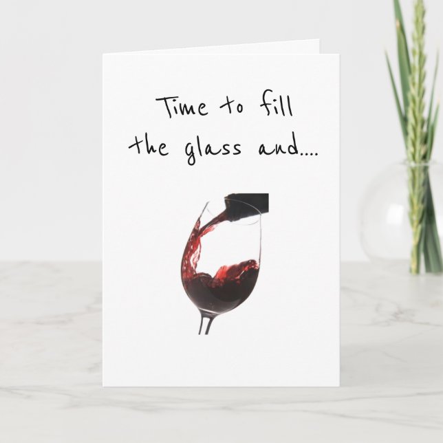 TARJETA TIEMPO PARA PONER EL VINO Y CELEBRAR "TU DÍA" (Anverso)