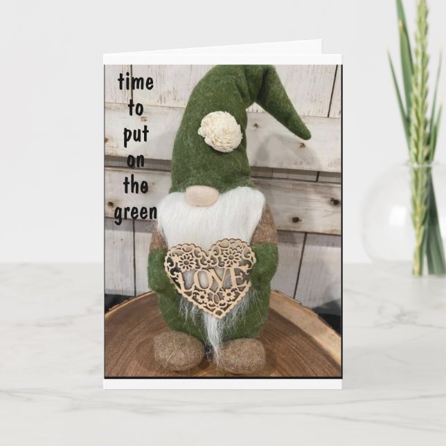 TARJETA TIEMPO PARA "PONERSE EN LA VERDE" Y CELEBRAR A ST. (Anverso)