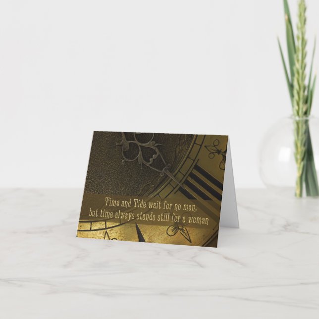 Tarjeta Tiempo y cumpleaños de la marea (Anverso)