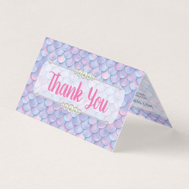 Tarjeta Tienda Boutique de Escamas de Cola de Sirena y Per (Anverso)