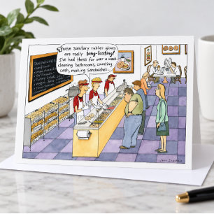 Tarjeta Tienda de bagels divertido asqueroso caricatura pe