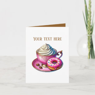 Tarjeta Tienda de donas personalizable linda