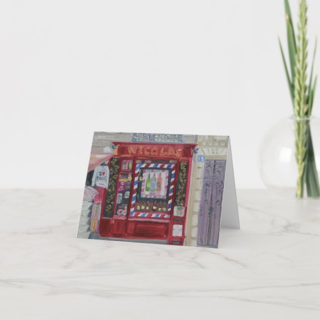 TARJETA TIENDA DE VINO DE PARÍS NOTECARD (Anverso)