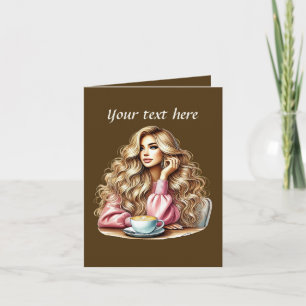 Tarjeta Tienda personalizable para amantes del café lindos