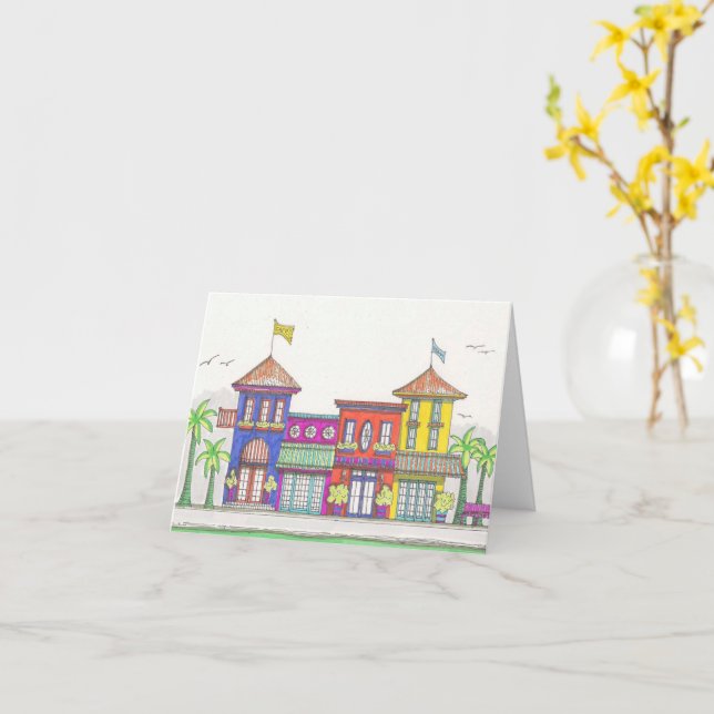 Tarjeta Tiendas tropicales Notecards (flor amarilla)