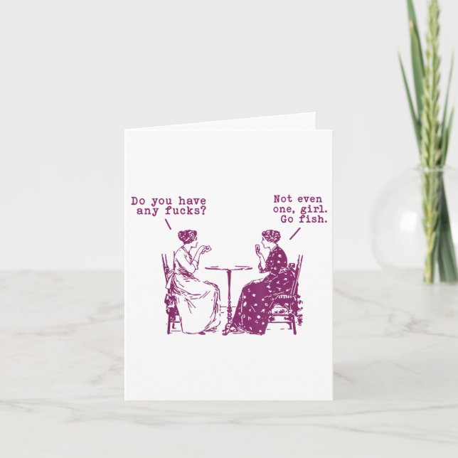 Tarjeta ¿Tiene Pescado Ni Un Chica? (Anverso)