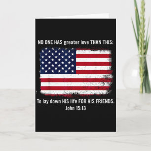 Tarjeta ¿Tiene un amor más grande que éste_ dar su vida 