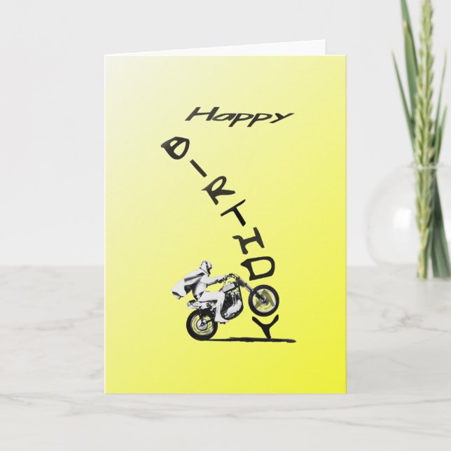Tarjeta TIENE UN CUMPLEAÑOS DE EVEL. amarillo. (Anverso)