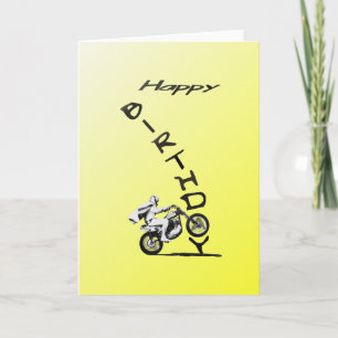 Tarjeta TIENE UN CUMPLEAÑOS DE EVEL. amarillo.