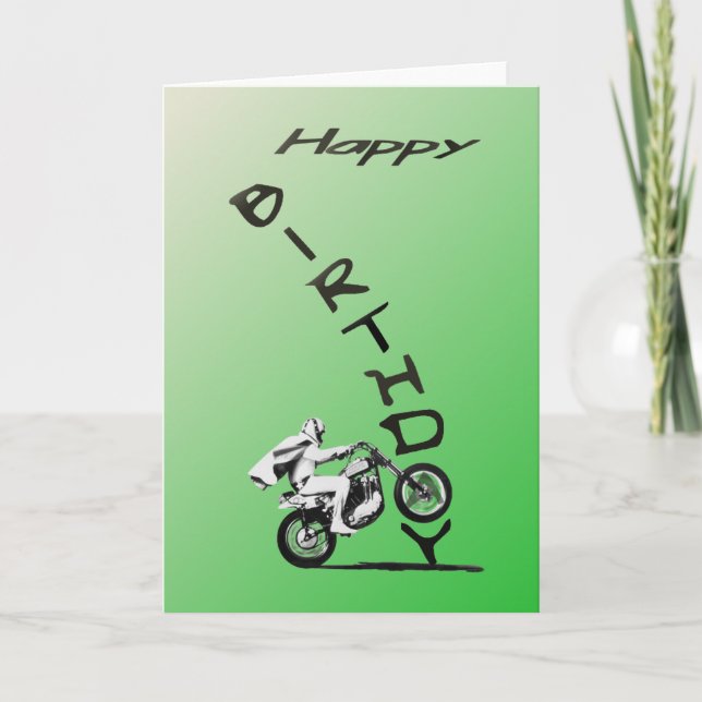 Tarjeta TIENE UN CUMPLEAÑOS DE EVEL.verde. (Anverso)