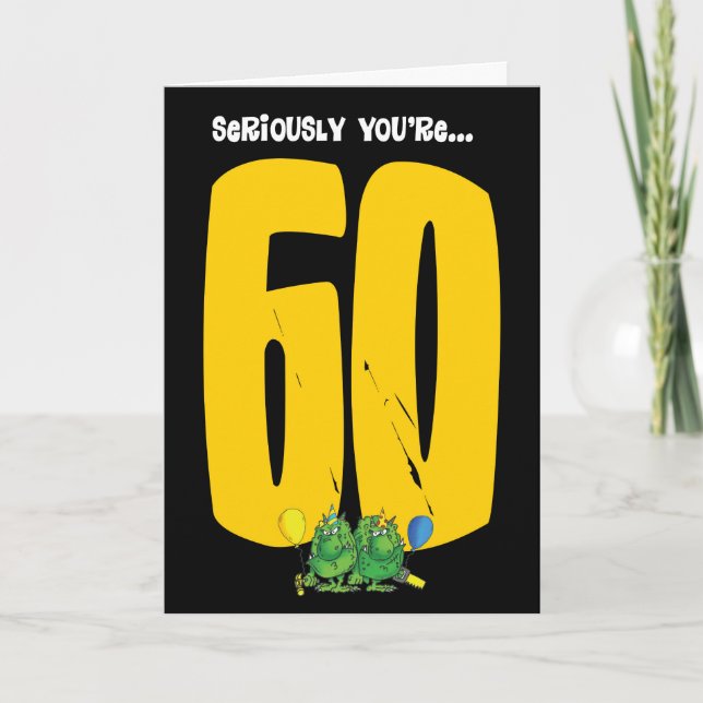 Tarjeta ¡Tienes 60 años! (Anverso)
