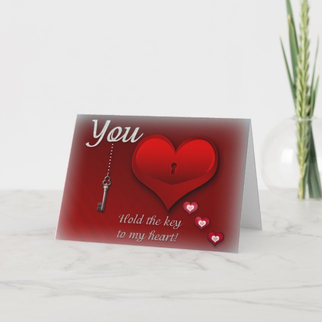 Tarjeta Tienes la llave de mi corazón (Anverso)