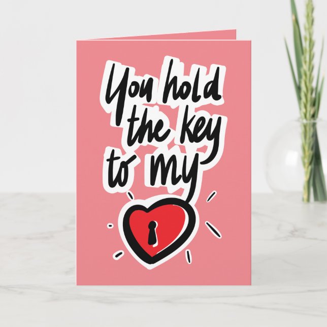 Tarjeta Tienes la llave de mi corazón - San Valentín (Anverso)