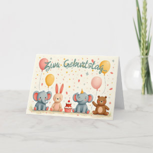 Tarjeta Tierische Freunde im Partyzauber