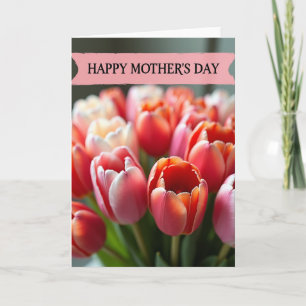 Tarjeta Tierna de Tulipanes para el Día de la Madr