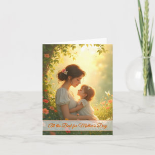 Tarjeta Tierno Amor Maternal en Luz Florecida