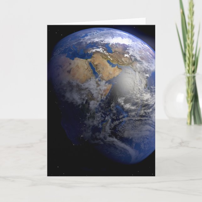 Tarjeta Tierra Azul desde el espacio Inspirador (Anverso)