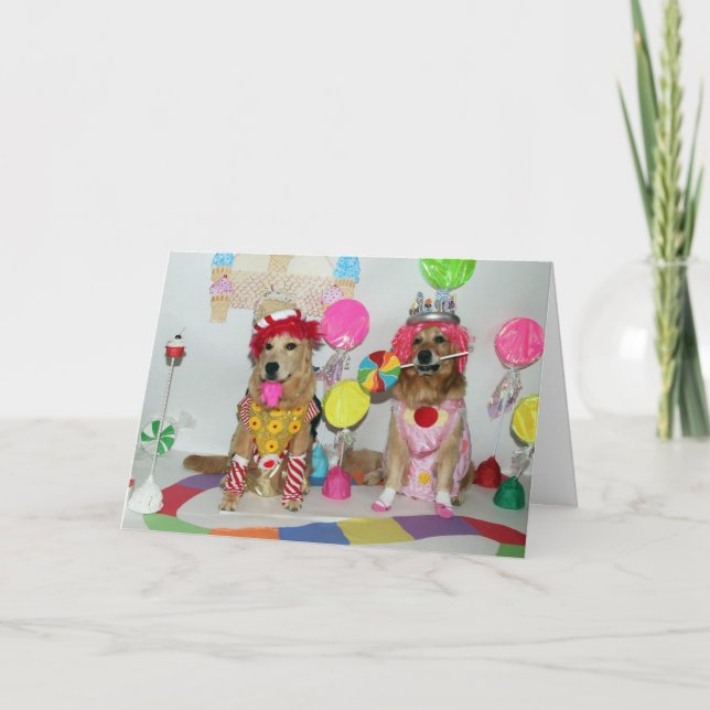 Tarjeta Tierra de Candy Golden Birthday (Anverso)