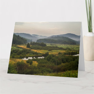 Tarjeta Tierra de pantanos - Montañas de niebla - Cumpleañ