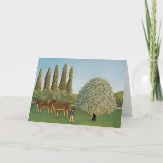 Tarjeta Tierra de pradera (El Pastizal), Henri Rousseau, 1