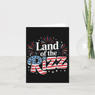 Tarjeta Tierra De Rizz Funny Día Patriótico 4 De Julio U