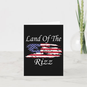 Tarjeta Tierra De Rizz Funny Patriótico Trump 4 De Julio