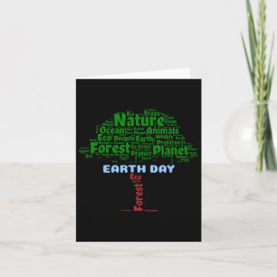 Tarjeta Tierra Día de la Naturaleza Reciclar planeta Ir Ec