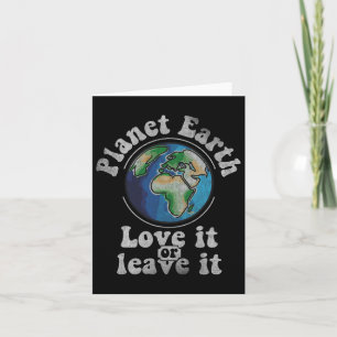 Tarjeta Tierra Día Planeta Tierra Ama O Déjalo Vintar