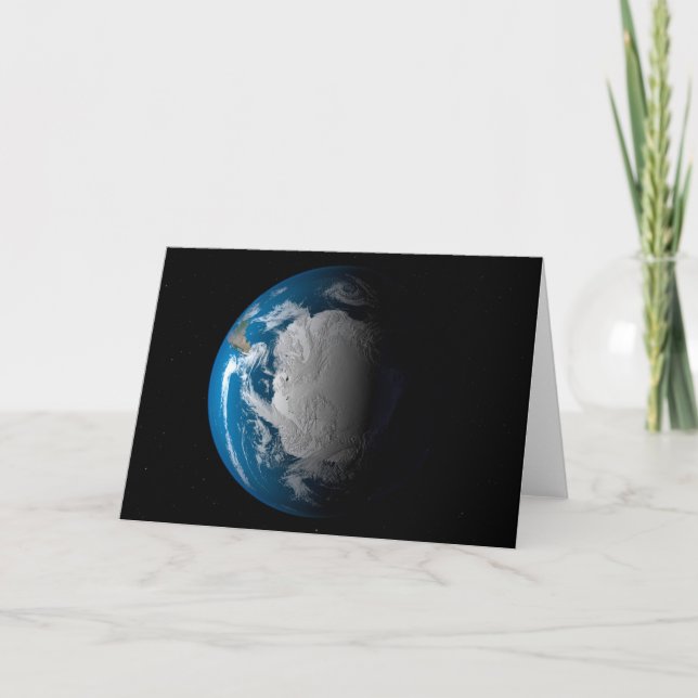 Tarjeta Tierra Fuerte Que Muestra Nubes Simuladas Sobre La (Anverso)