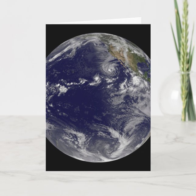 Tarjeta Tierra Llena Que Muestra Varias Tormentas Tropical (Anverso)