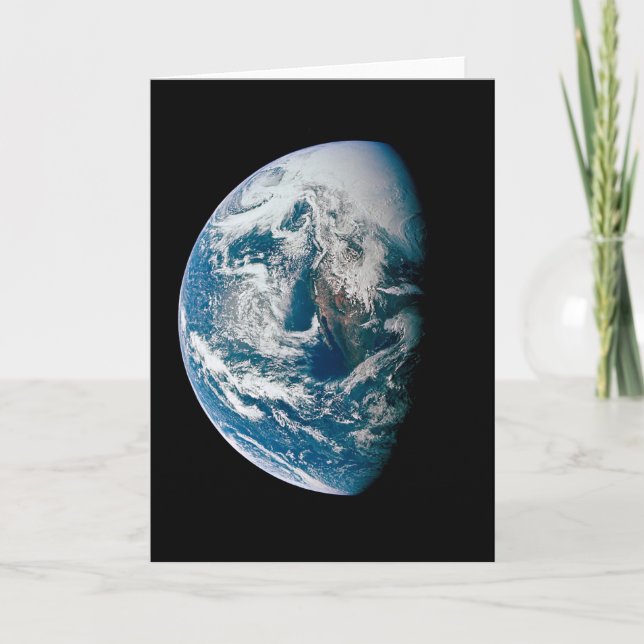 Tarjeta Tierra Tomada De La Nave Espacial Apolo 13. (Anverso)