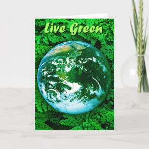 Tarjeta Tierra verde - conciencia ecológica