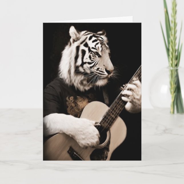 Tarjeta Tiger Strings – Elegant Musical Art (Anverso)